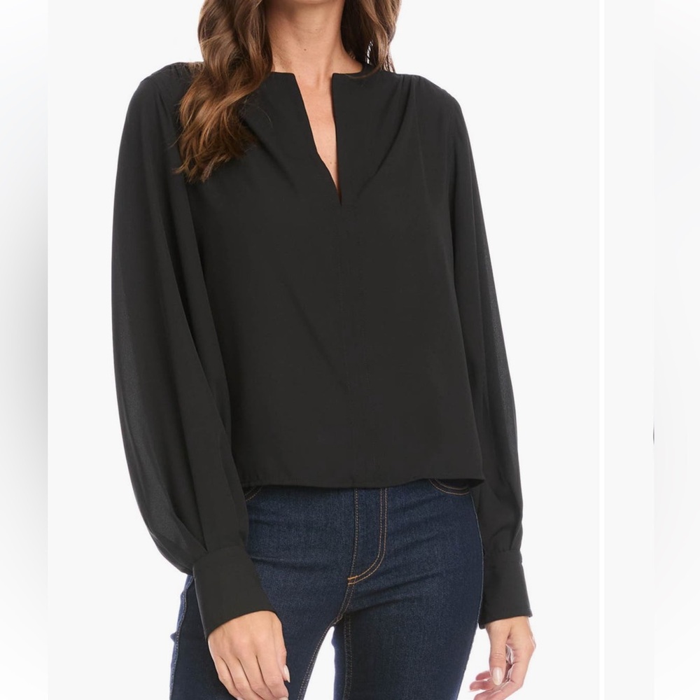 Karen Kane Black Blouse